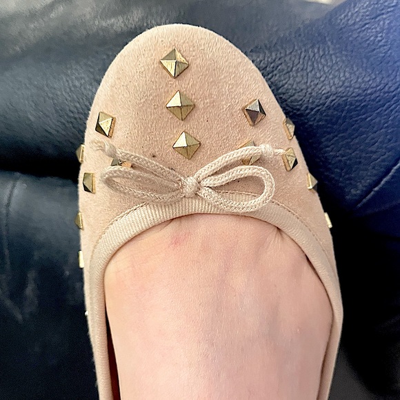 J Crew studded ballet flats tan suede size 8 - Picture 2 of 10